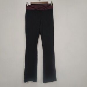 Mossimo Womens Y2K Low Rise Flare Bootcut Yoga Pants Size S Black‎ Purple 90s